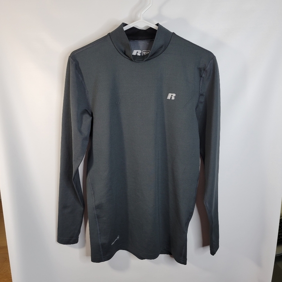 Other - Mens Russel Dri-Power 360 Charcoal Long sleeve Top Size Small (34-36) Mock TN